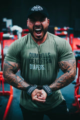 Military Green Triple D T-Shirt from DadBod Apparel