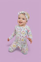 BOW GARDEN DREAM RUFFLE ROMPER from DREAM BIG LITTLE CO