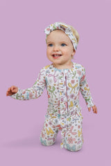 BOW GARDEN DREAM RUFFLE ROMPER from DREAM BIG LITTLE CO