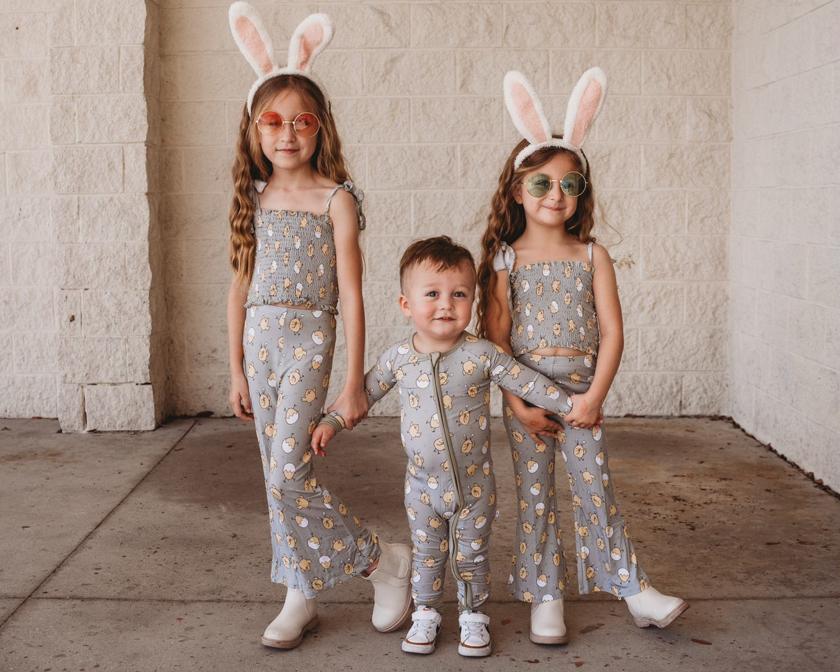EXCLUSIVE PEEPIN' IT REAL DREAM SMOCKED FLARE SET from DREAM BIG LITTLE CO