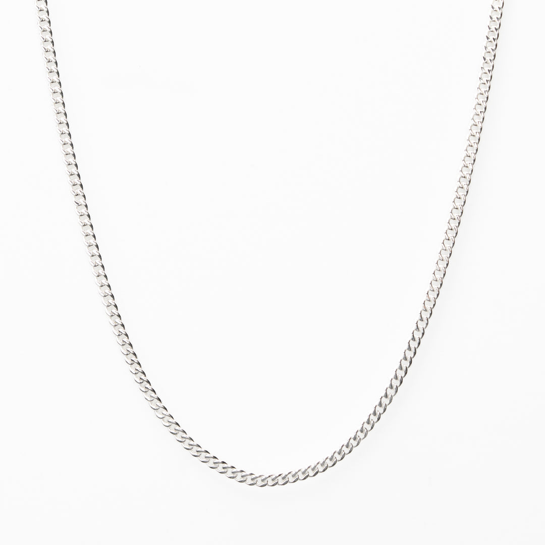 Luxury 925 Silver Cuban Necklace - 3mm From Vintage Gentlemen