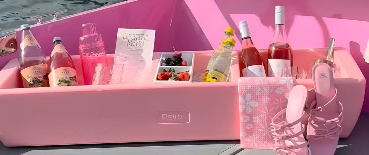REVO Party Barge Cooler™ | Pink Coral From REVO COOLERS, LLC