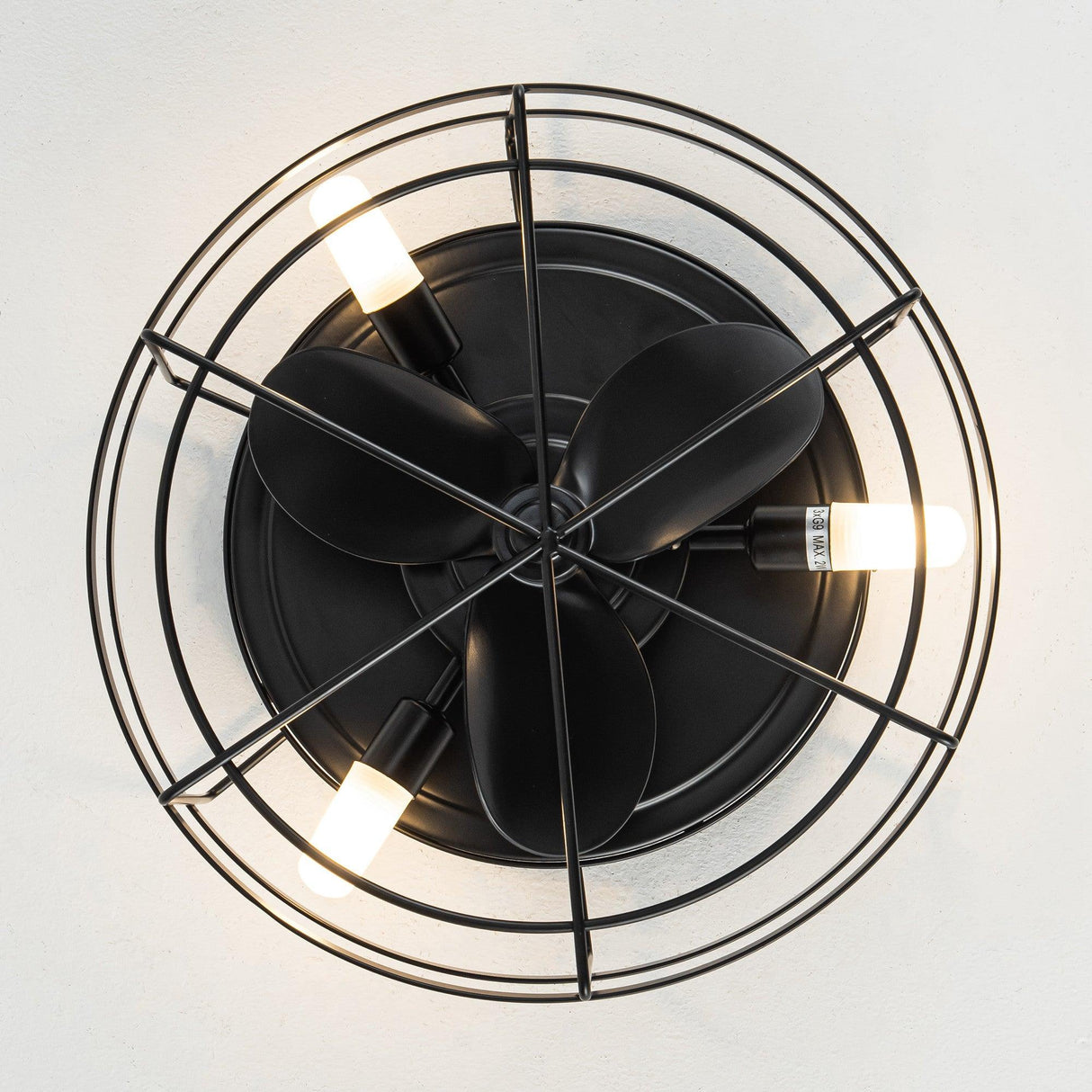 Madurai Farmhouse Flush Mount Reversible Ceiling Fan with Lighting and Remote Control From ParrotUncle
