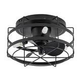 Madurai Farmhouse Flush Mount Reversible Ceiling Fan with Lighting and Remote Control From ParrotUncle