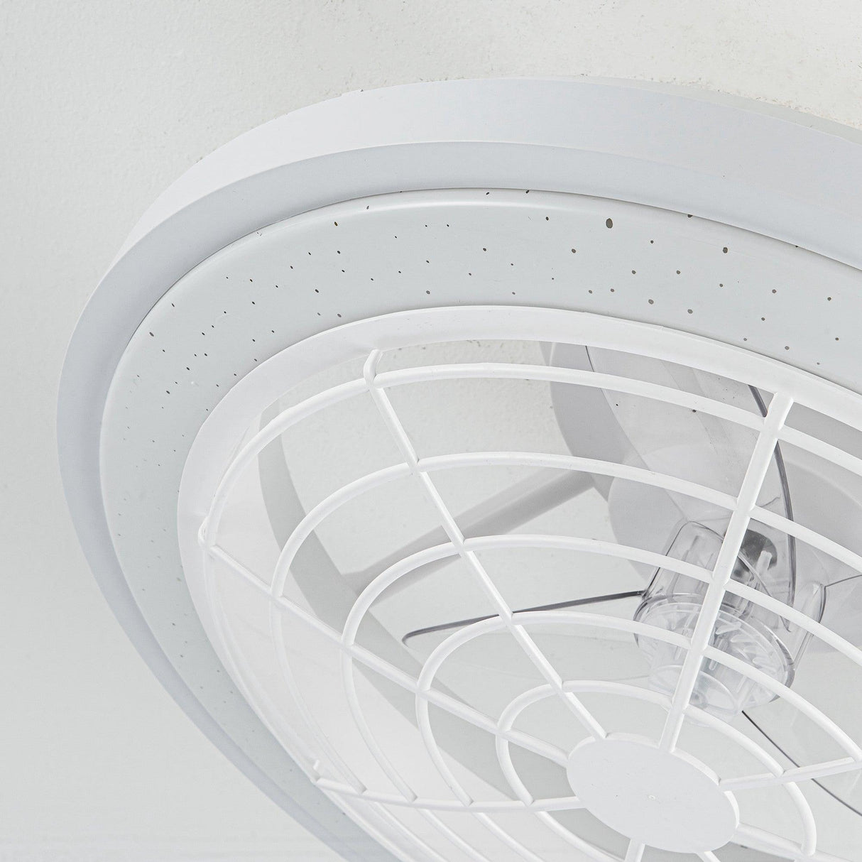 Ikon Modern DC 20" Motor Flush Mount Reversible Ceiling Fan with Lighting and Remote Control From ParrotUncle