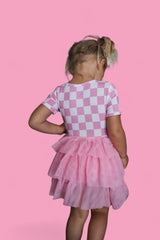 BUBBLEGUM CHECKERS DREAM TUTU DRESS from DREAM BIG LITTLE CO