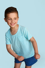 CAPRI BLUE RIB DREAM POCKET TEE from DREAM BIG LITTLE CO