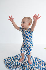 Dream Big Little Co x CoComelon  JJ STARRY NIGHT CHECKERS DREAM SHORTIE from DREAM BIG LITTLE CO
