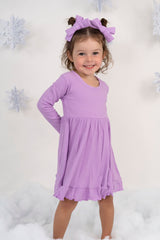 AMETHYST RIB DREAM RUFFLE DRESS from DREAM BIG LITTLE CO