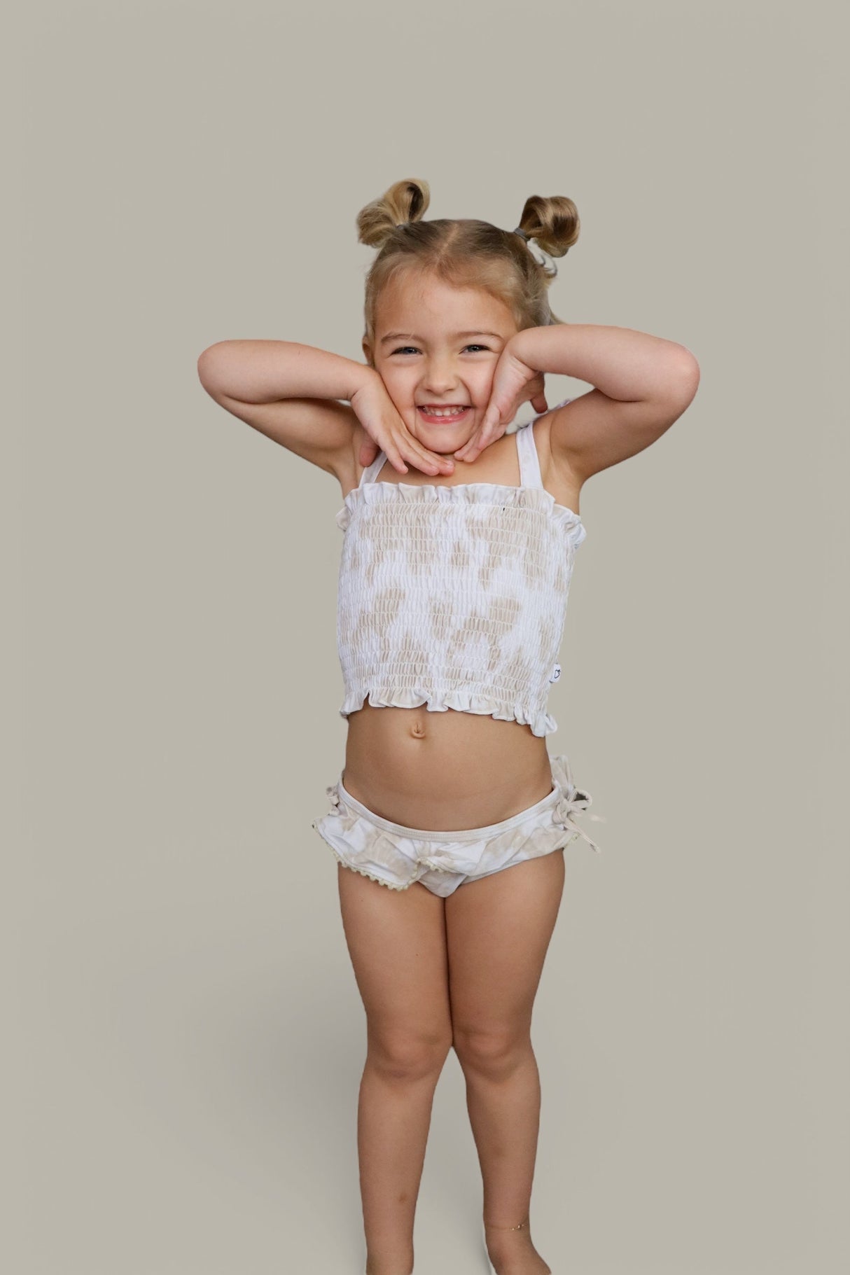 SANDY SHORES DREAM SMOCKED TWO PIECE SWIM SUIT from DREAM BIG LITTLE CO
