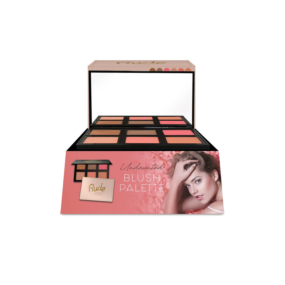 Undaunted Blush Palette Display Set, 24pcs From Rude Cosmetics