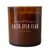 Faith Over Fear 8oz Soy Candle from Four Points Trading Co.