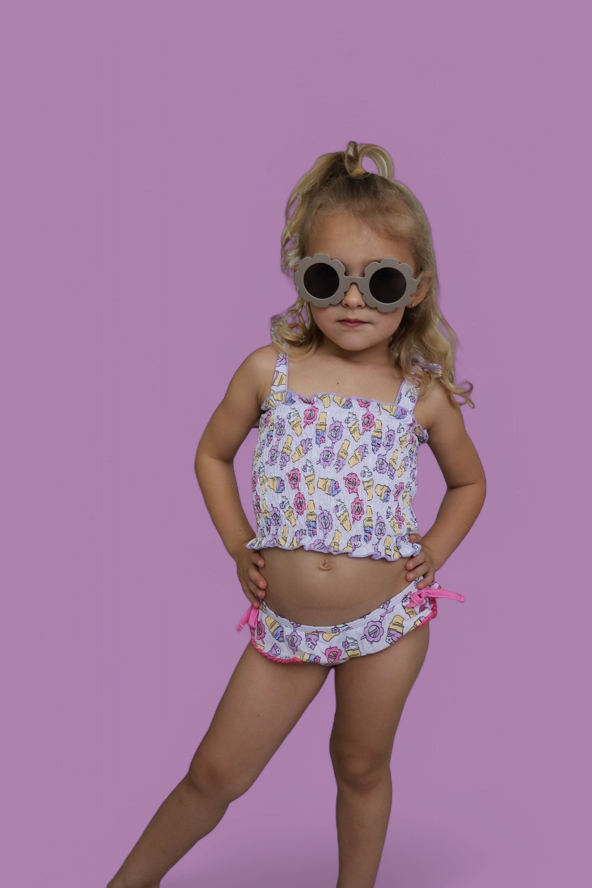 SWEET SUMMER DREAM SMOCKED TANKINI TWO PIECE SWIM SUIT from DREAM BIG LITTLE CO