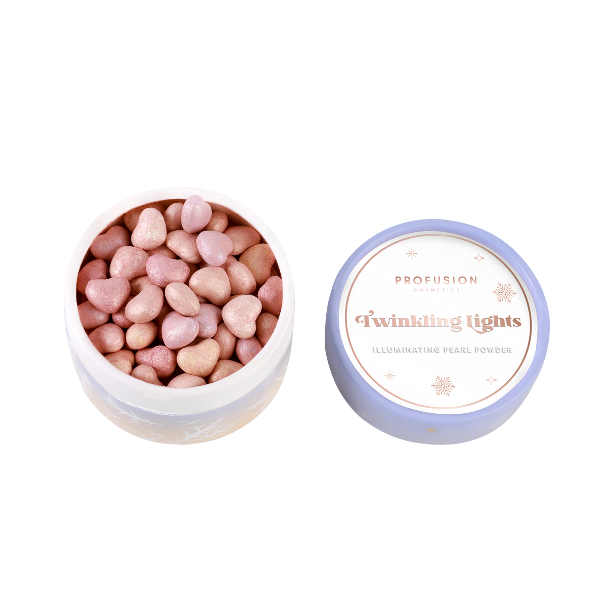 Frosted Snow Sparkle | Twinkling Lights Powder Puff Set from Profusion Cosmetics