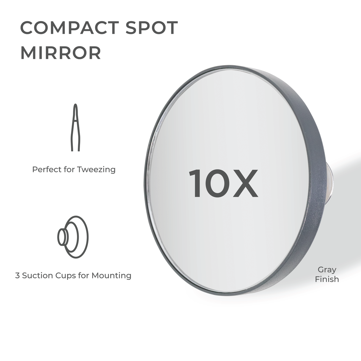 Compact Mirror with Magnification & Suction Cup from Zadro