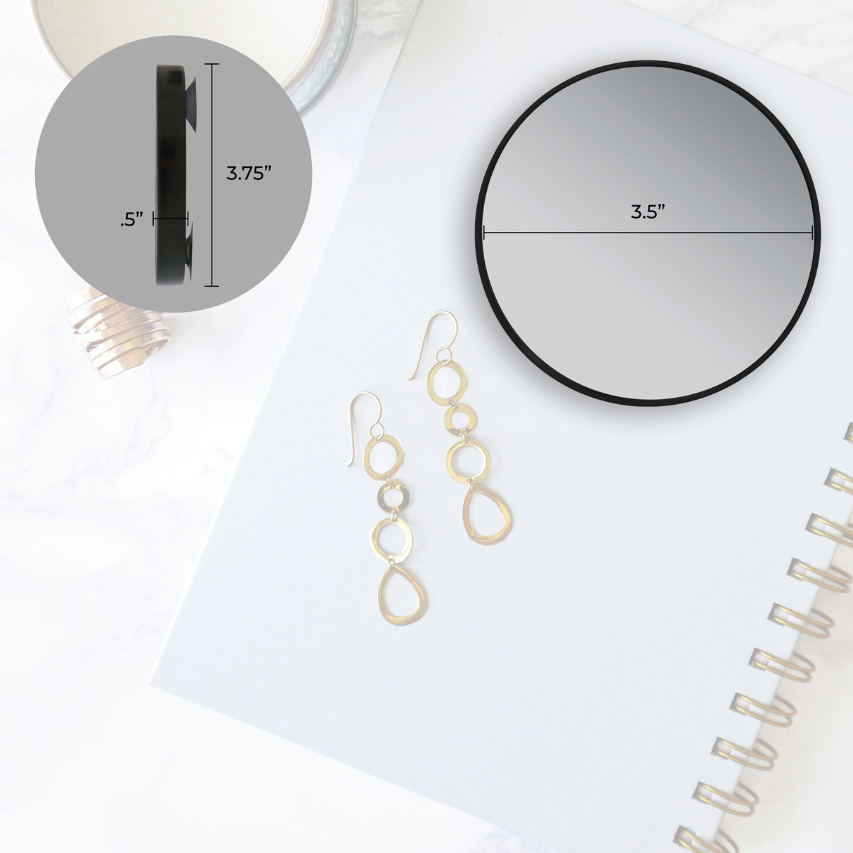 Compact Mirror with Magnification & Suction Cup from Zadro