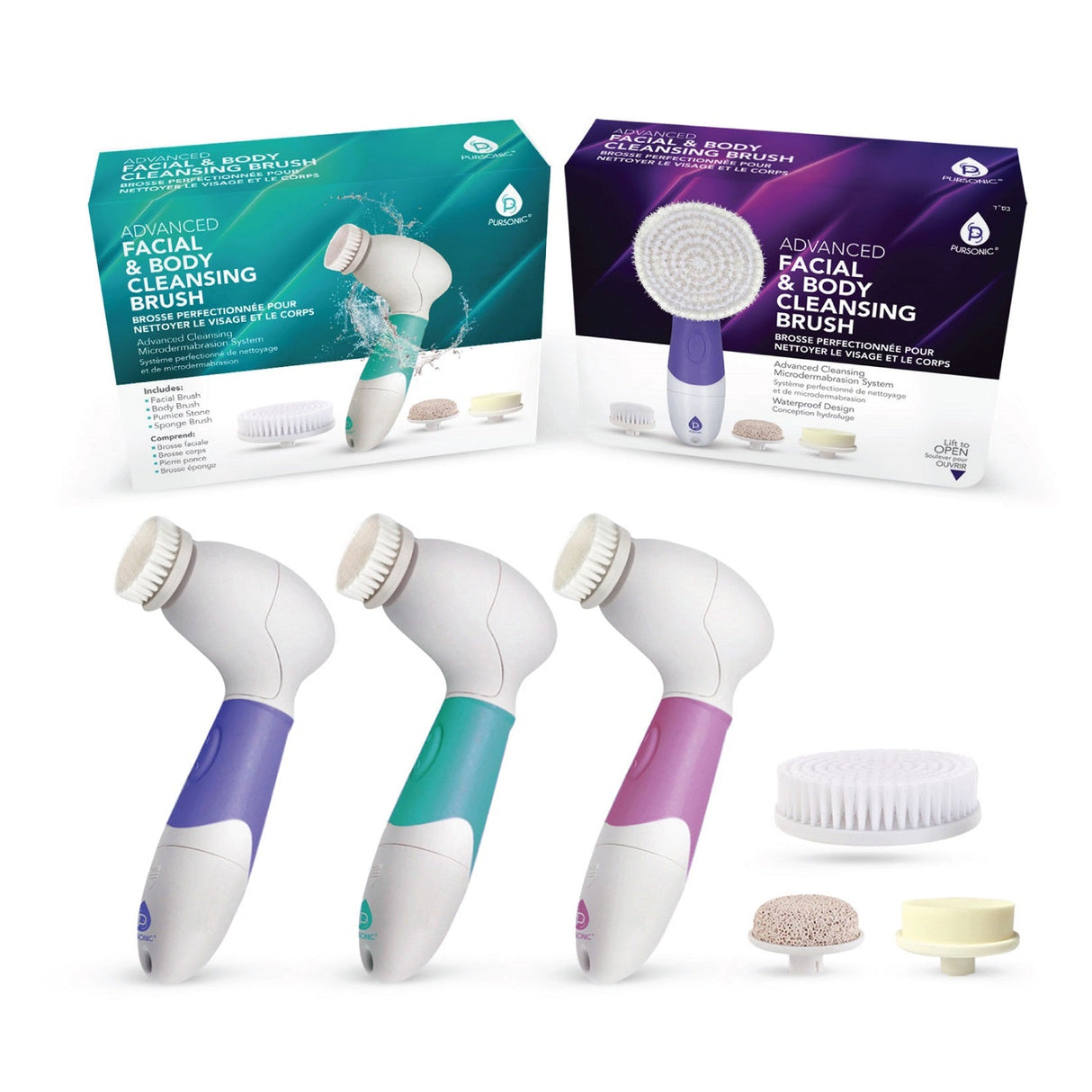 Advanced Facial and Body Cleansing Brush from Pursonic