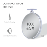 Compact Shower Mirror with Magnification & Suction Cup from Zadro