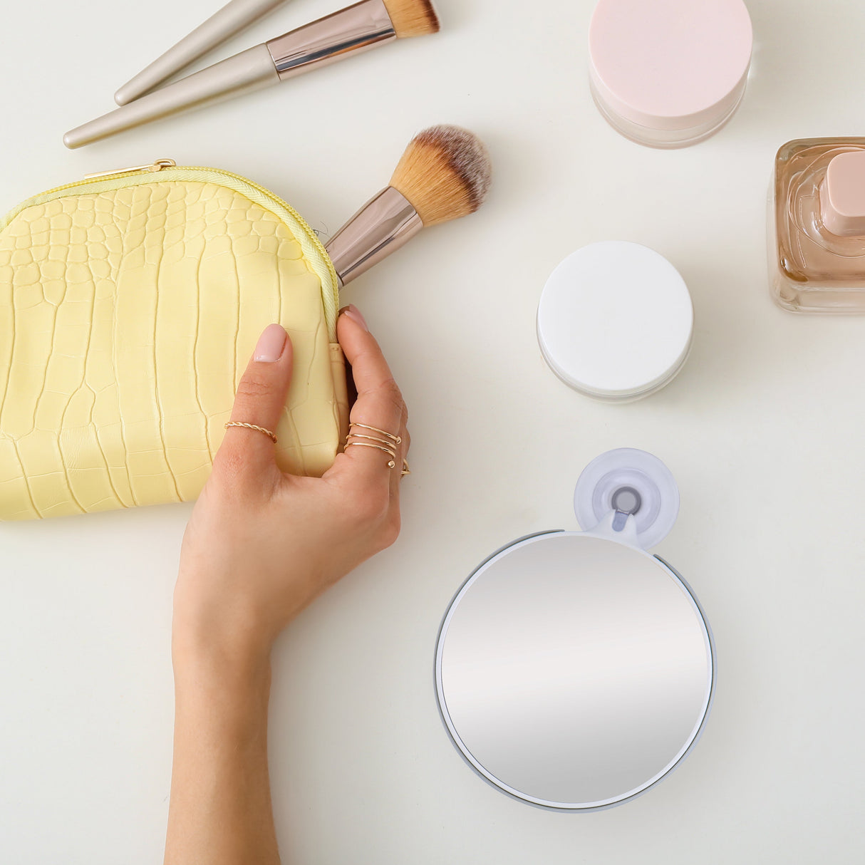 Compact Shower Mirror with Magnification & Suction Cup from Zadro