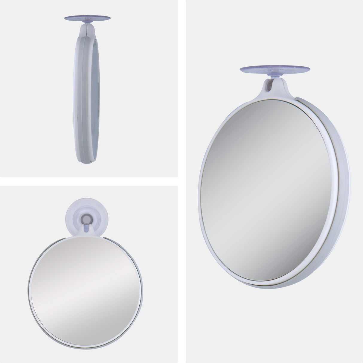 Compact Shower Mirror with Magnification & Suction Cup from Zadro