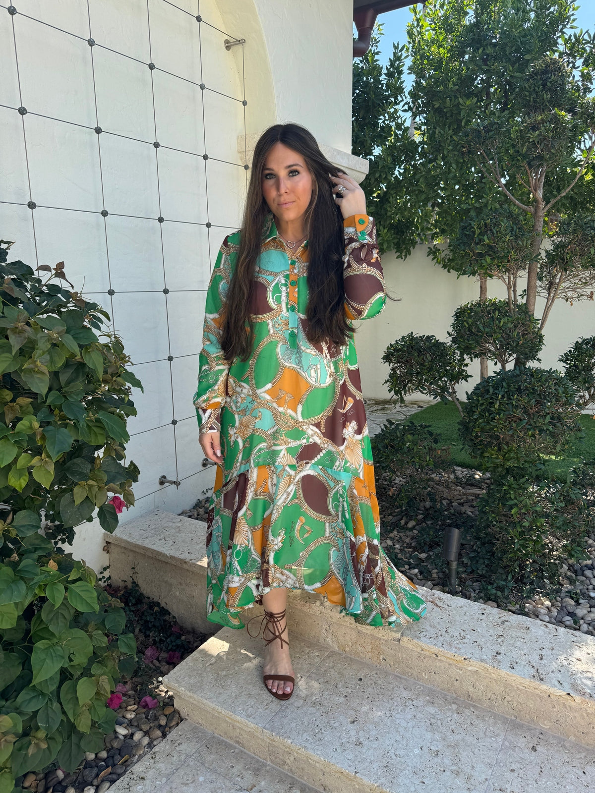 Multi Chain Dress From Drama NYC Plus