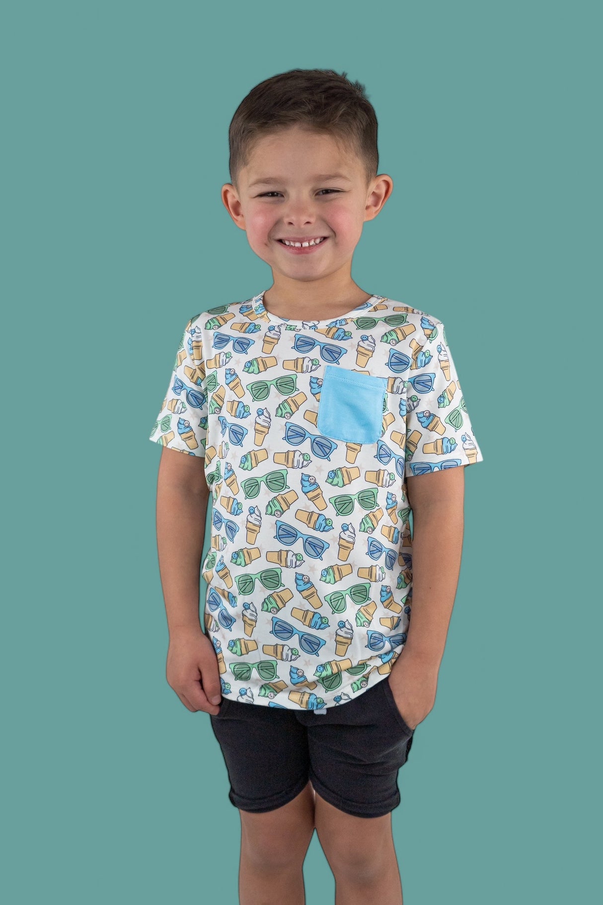 COOL SUMMER DREAM POCKET TEE from DREAM BIG LITTLE CO
