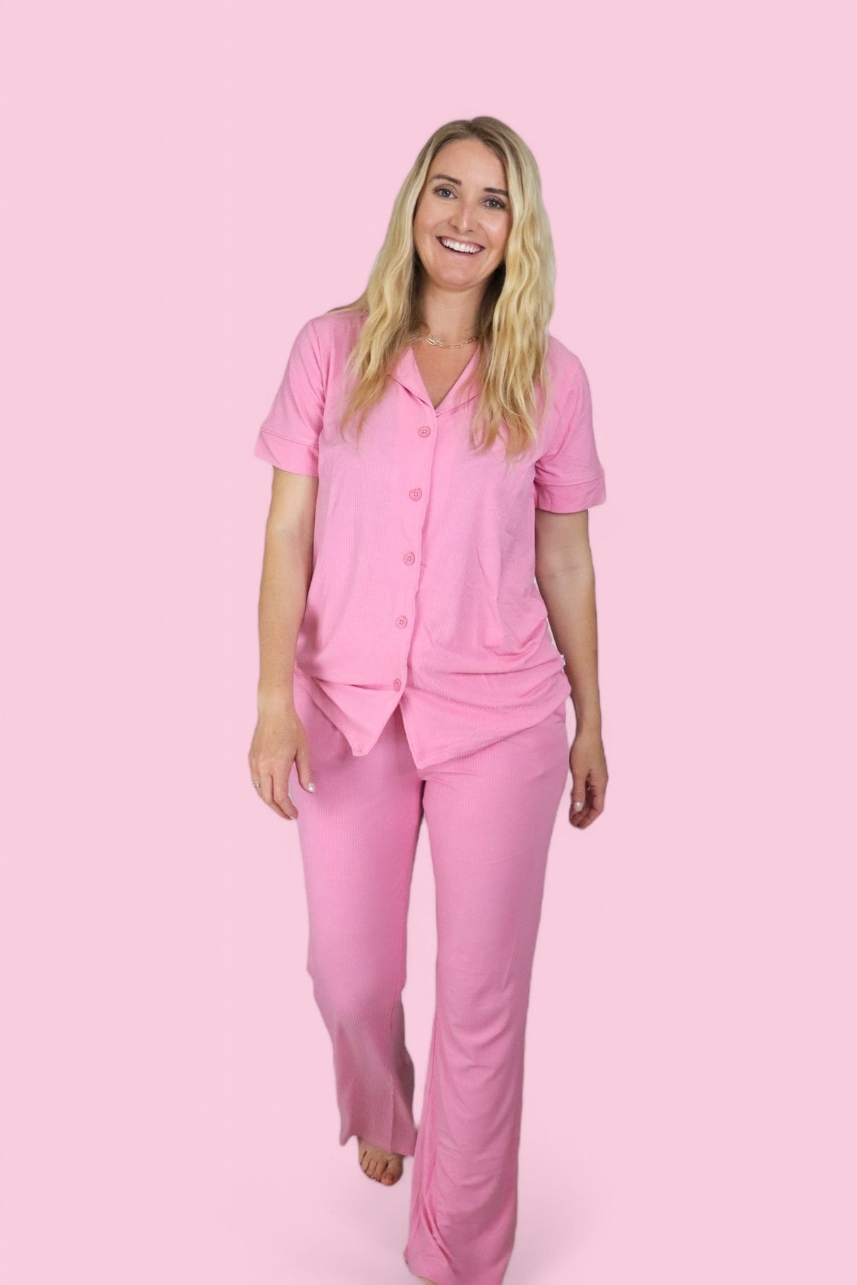 BELLA PINK RIB WOMEN'S DREAM FLARE SET from DREAM BIG LITTLE CO