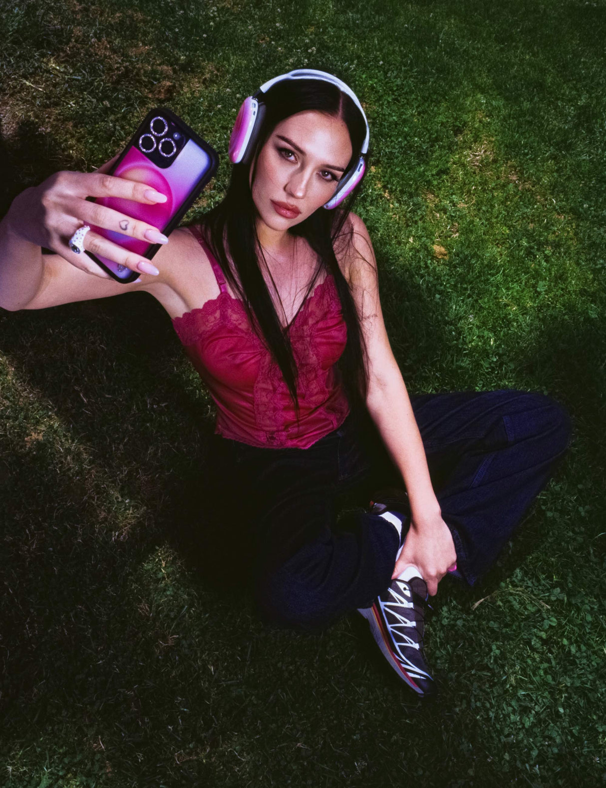 Hot Pink Aura iPhone Case from Wildflower Cases