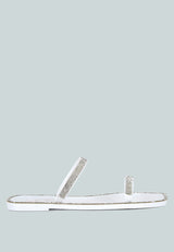 Fenta Diamante Detail Jelly Flats from London Rag International