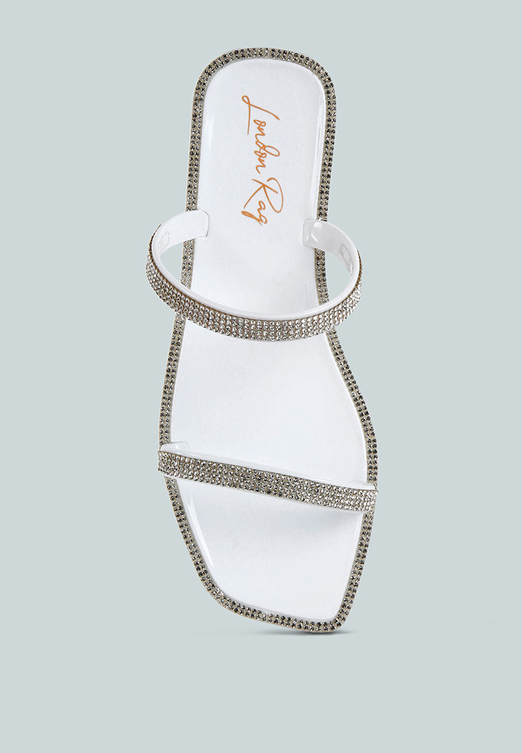 Fenta Diamante Detail Jelly Flats from London Rag International