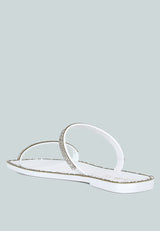 Fenta Diamante Detail Jelly Flats from London Rag International