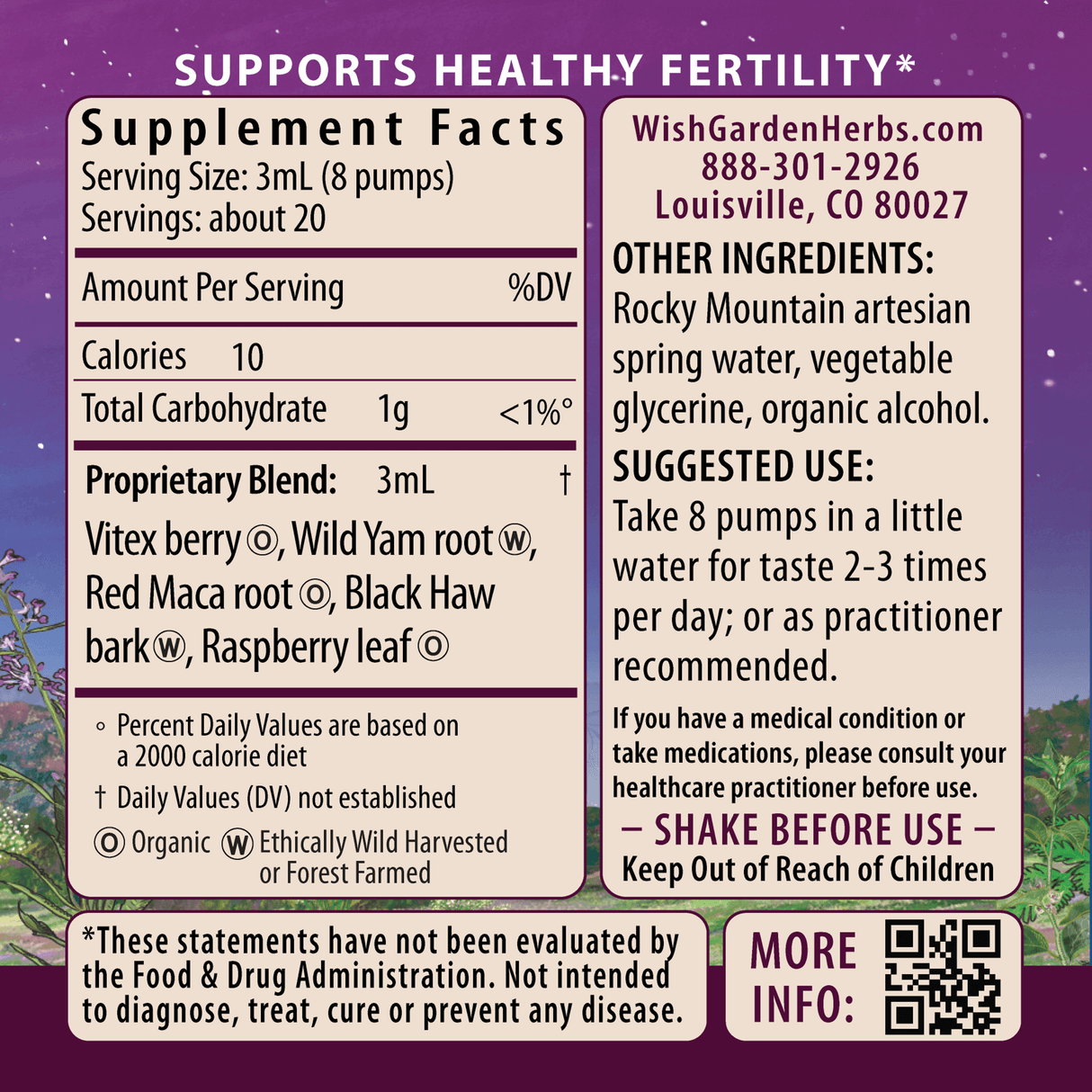Fertility Prep Conception Support From WishGarden Herbs