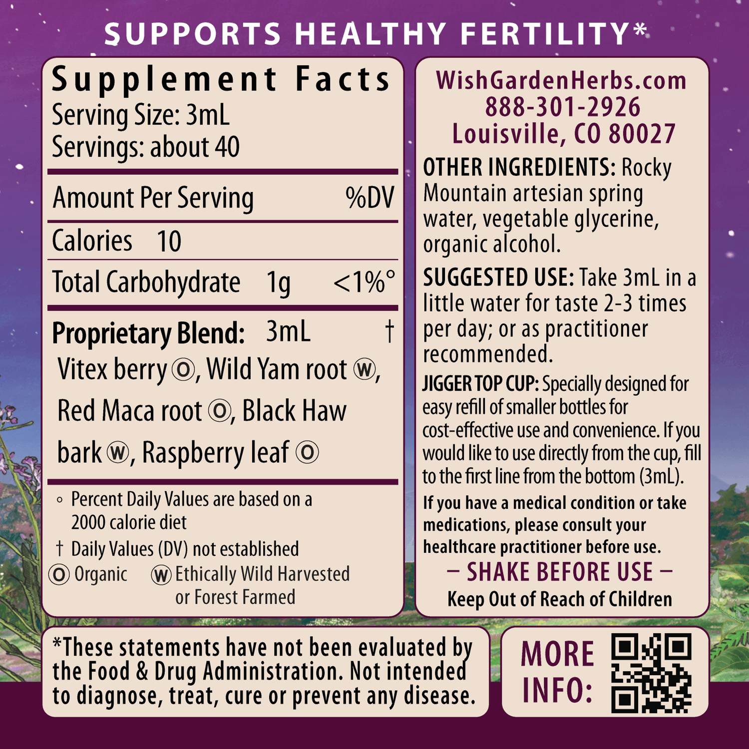 Fertility Prep Conception Support From WishGarden Herbs