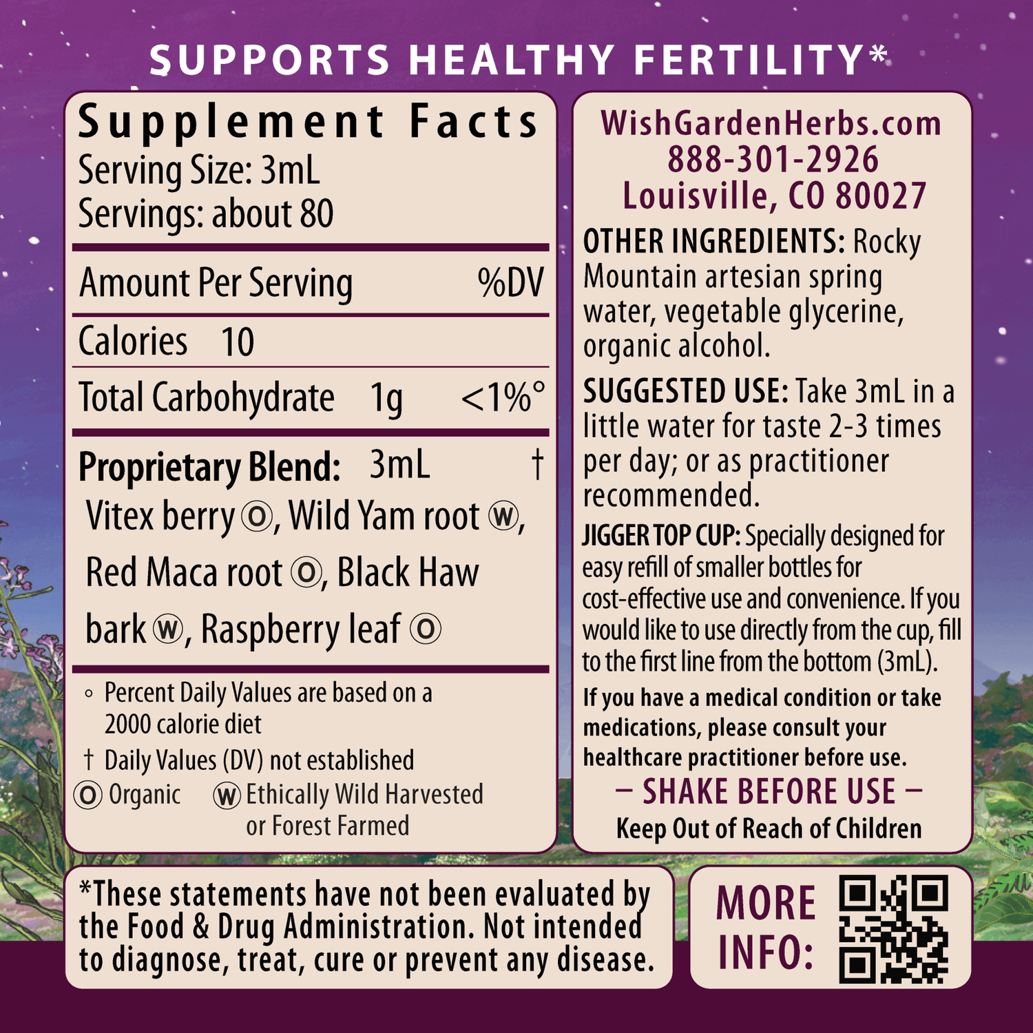 Fertility Prep Conception Support From WishGarden Herbs