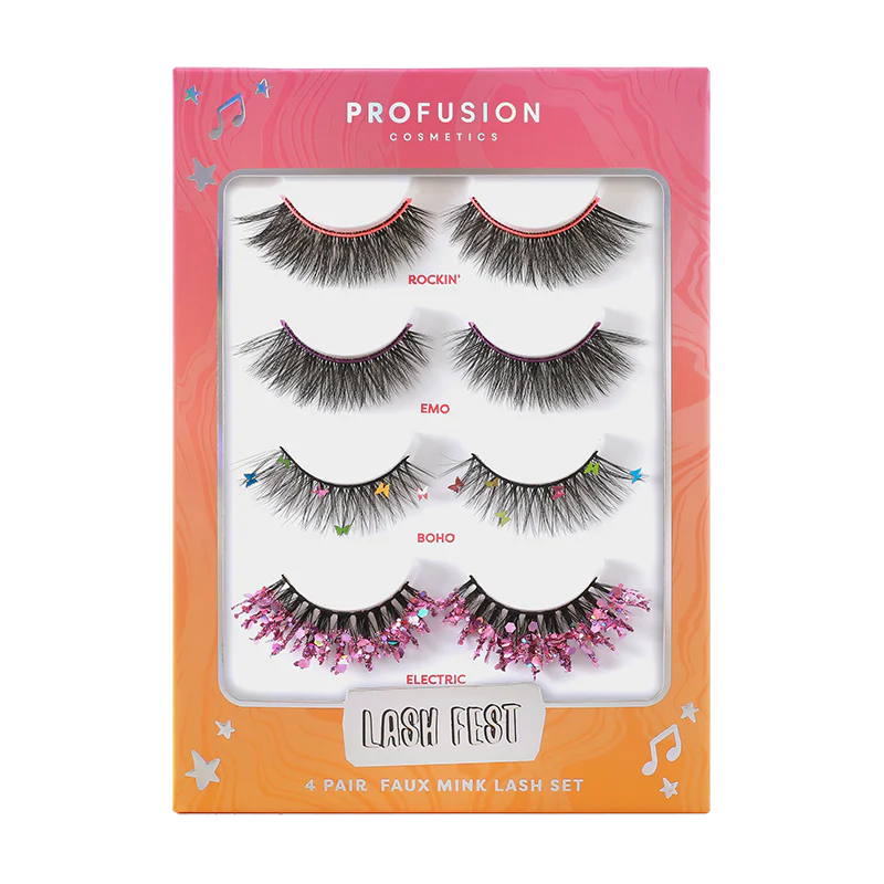 It's a Vibe | Lash Fest 4-pair Lash Set from Profusion Cosmetics