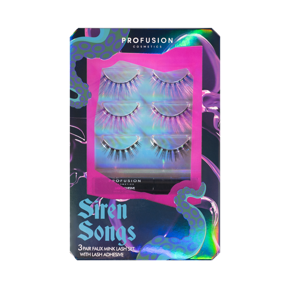 Sea Witch 3 Pair Faux Mink Lash Set from Profusion Cosmetics