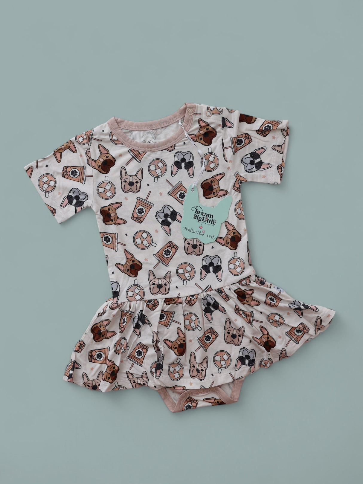 EXCLUSIVE PUP CUPS DREAM BODYSUIT DRESS from DREAM BIG LITTLE CO