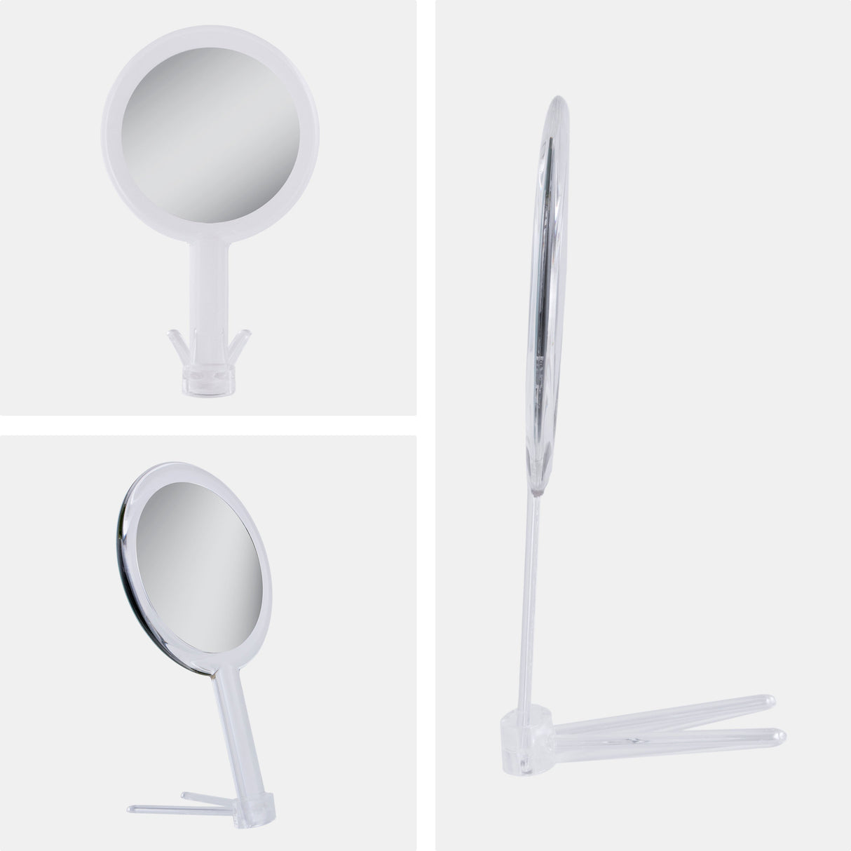 Handheld Mirror for Makeup with Magnifications & Stand from Zadro