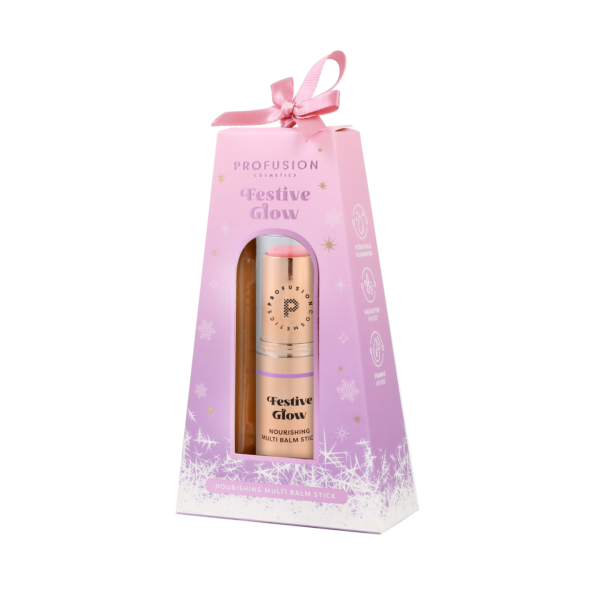 Frosted Snow Sparkle | Festive Glow Nourishing Multi Balm Stick from Profusion Cosmetics