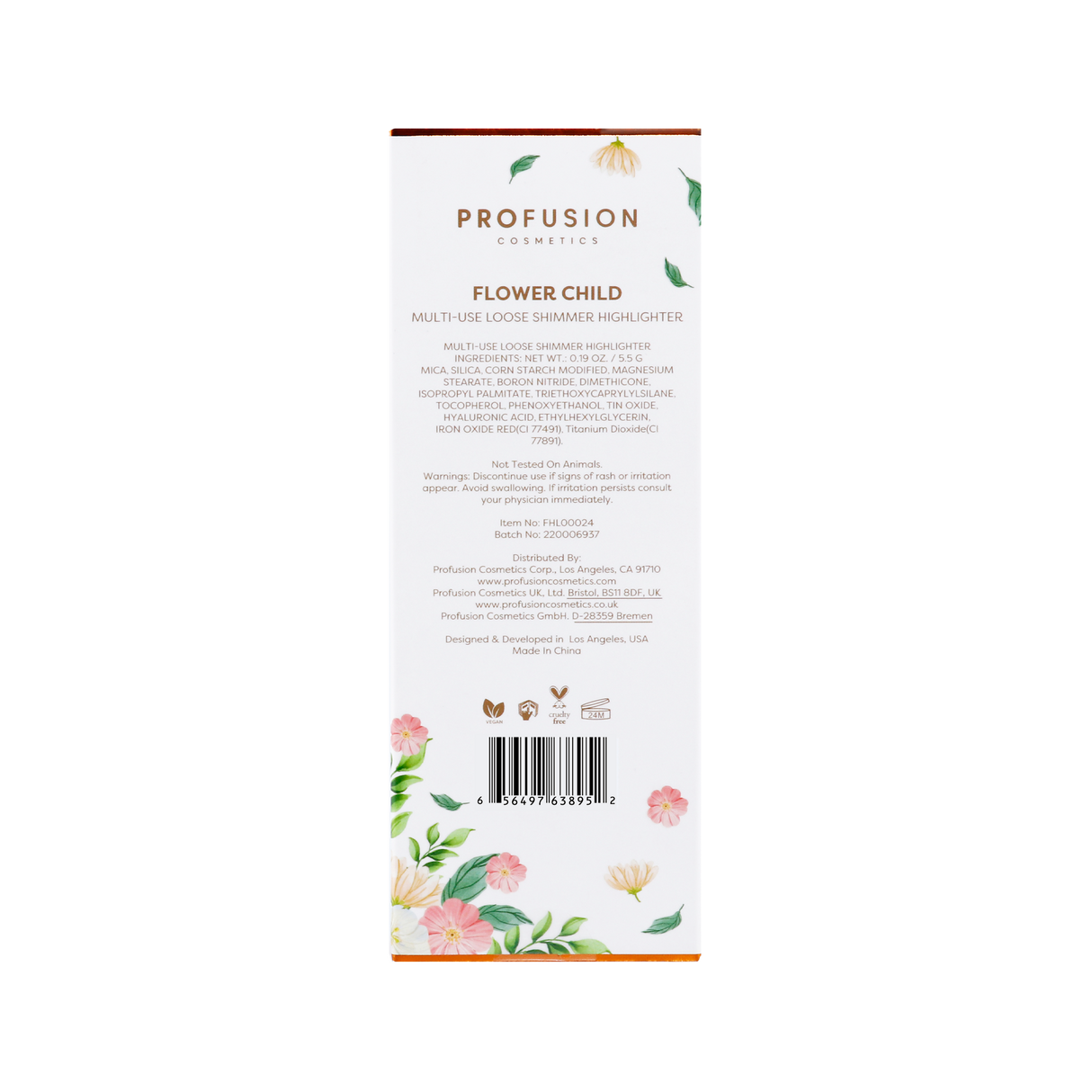 Petal Perfect |Flower Child Multi-Use Loose Shimmer Highlighter from Profusion Cosmetics