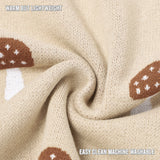 Luxury Knit Mushroom Swaddle Baby Blanket from Bleu La La
