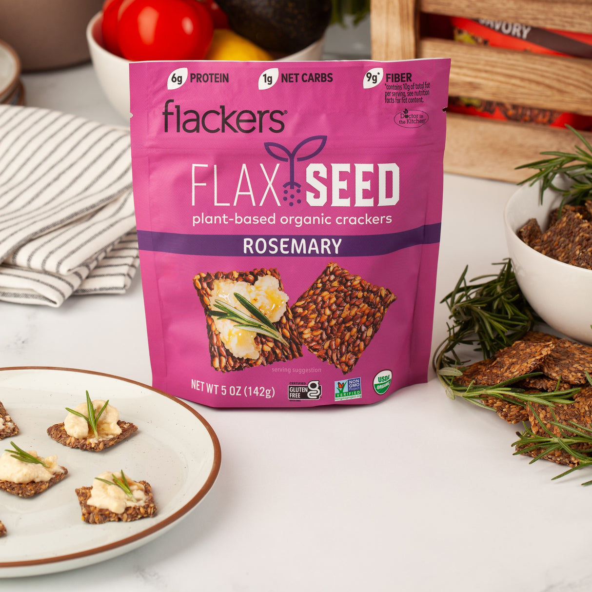Rosemary Flackers (6-Pack) From Flackers