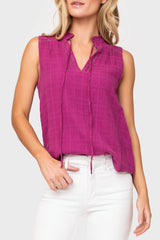 Cameron Day Top with Crochet Trim from Gibsonlook