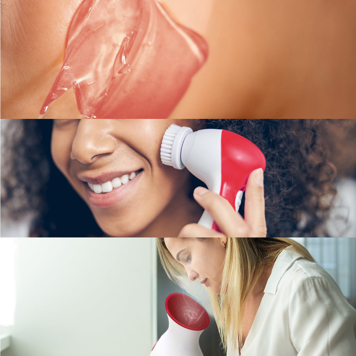 Pursonic Spa Facial Care Bundle: Facial Steamer, Cleansing Brush, & Gel Face Masks from Pursonic