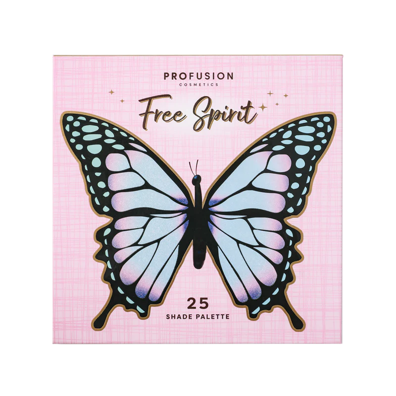 Empowered Butterfly | Free Spirit 25-Shade Palette from Profusion Cosmetics