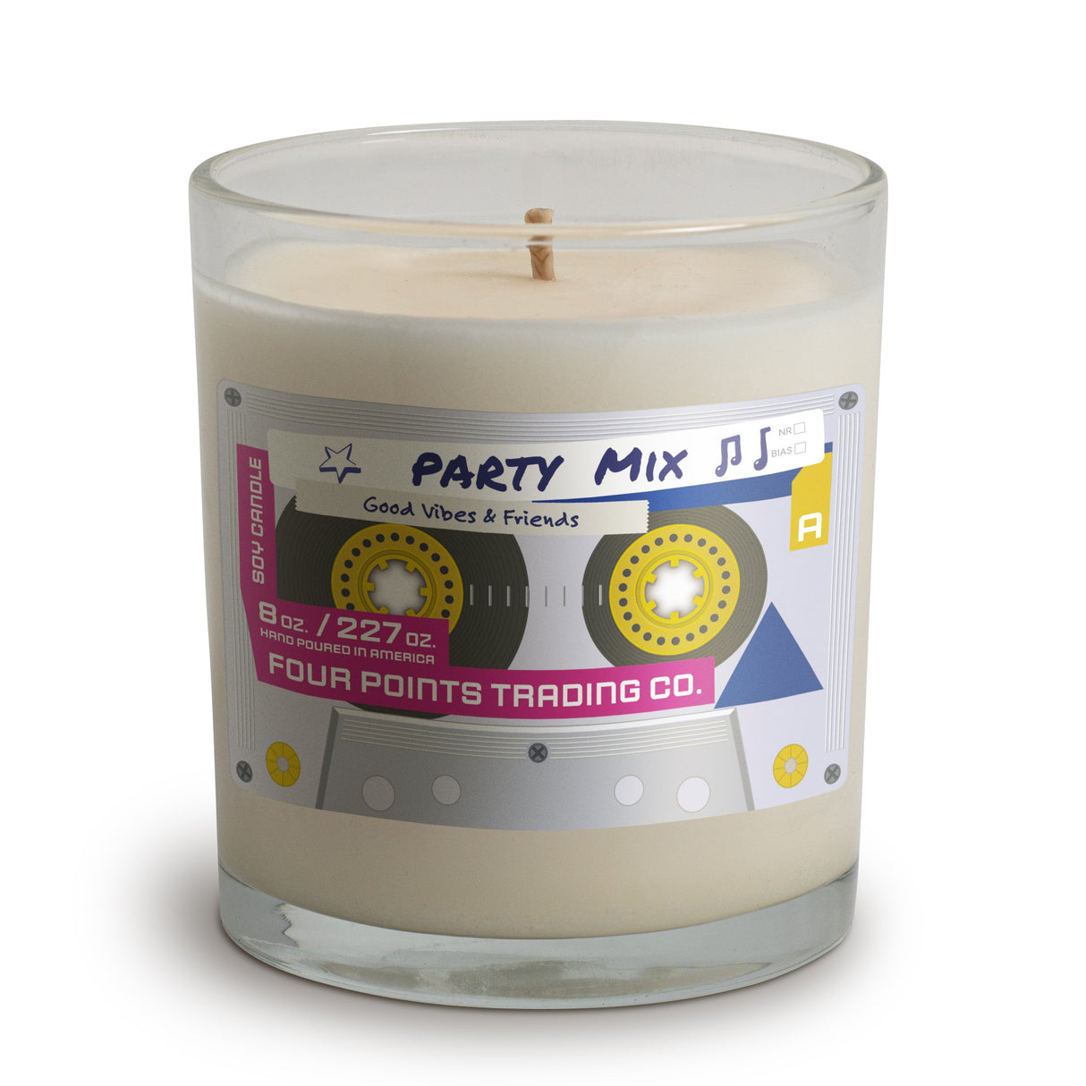 Party Mix 8 oz Soy Candle from Four Points Trading Co.