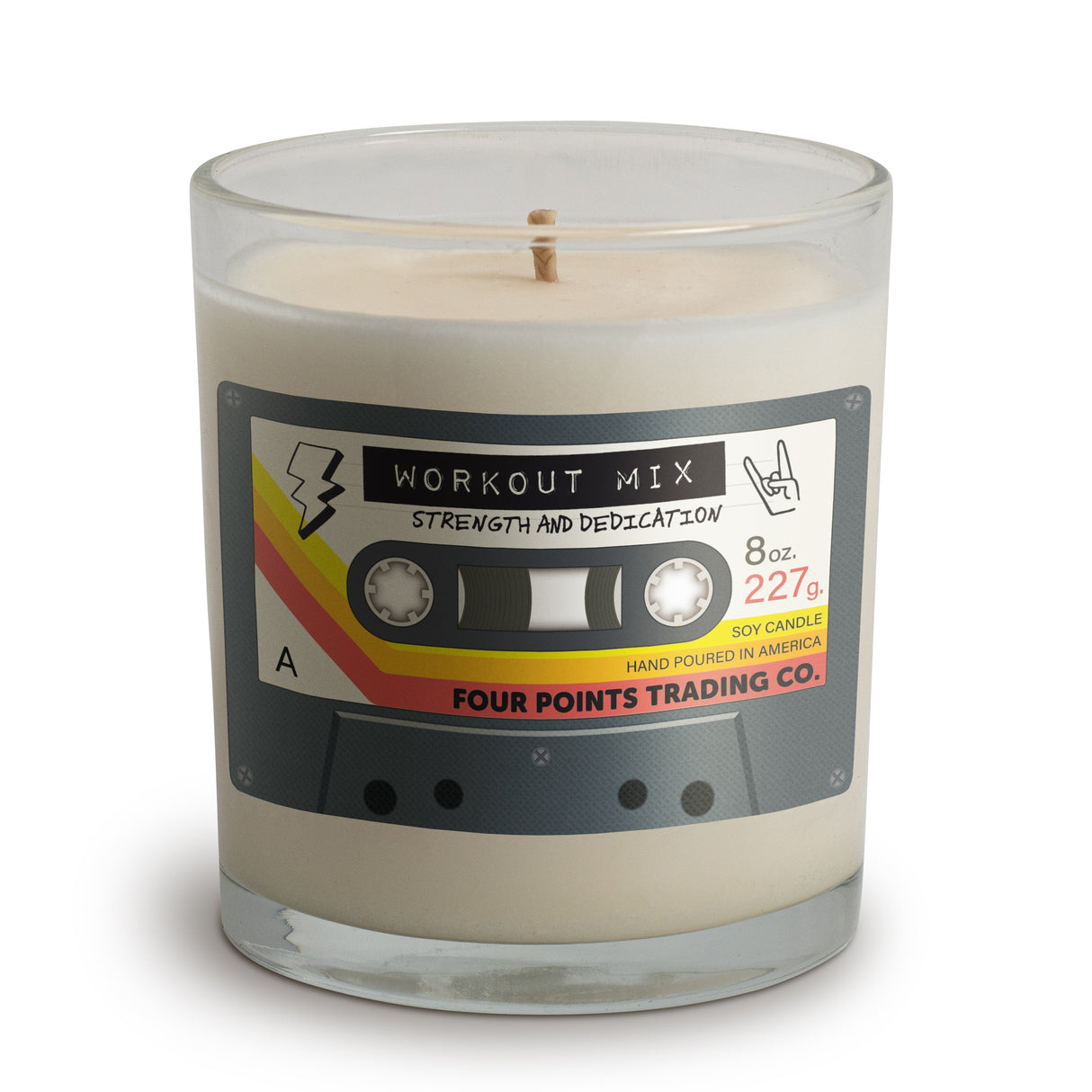 Workout Mix 8oz Soy Candle from Four Points Trading Co.