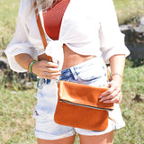 Foldover Crossbody Clutch from Lifetime Leather Co.