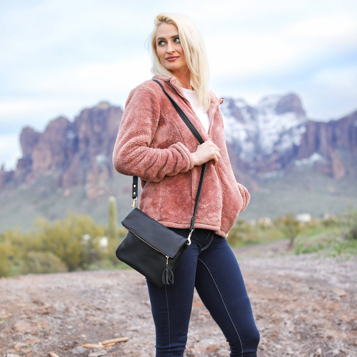 Foldover Crossbody Clutch from Lifetime Leather Co.