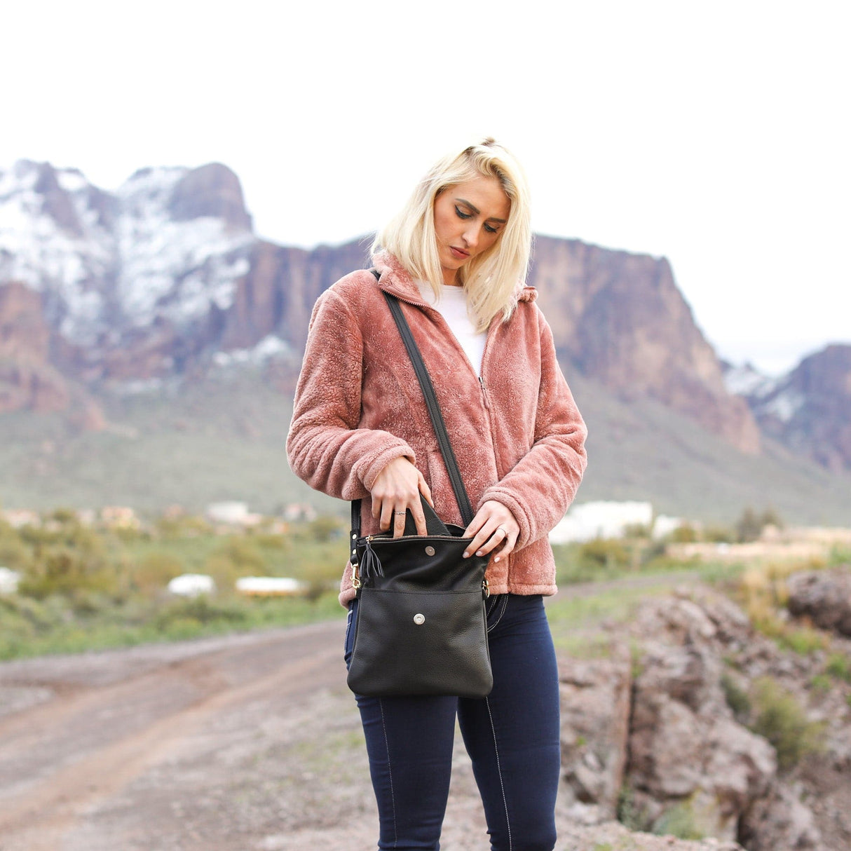 Foldover Crossbody Clutch from Lifetime Leather Co.